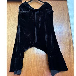 VINTAGE VELVET CLU DROP CROTCH (KIND OF) CROPPED DRAWSTRING PANTS